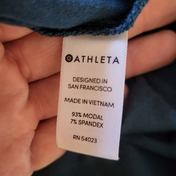 VGUC Athleta Santorini V-Neck Solid Dress Tumbling Teal Small - Picture 8 of 10